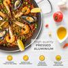 Poêle À Paella Induction 46cm 11-12 Portions, Antiadhésive Sans PFOA, Aluminium Briebe Zafrán Noir 00959