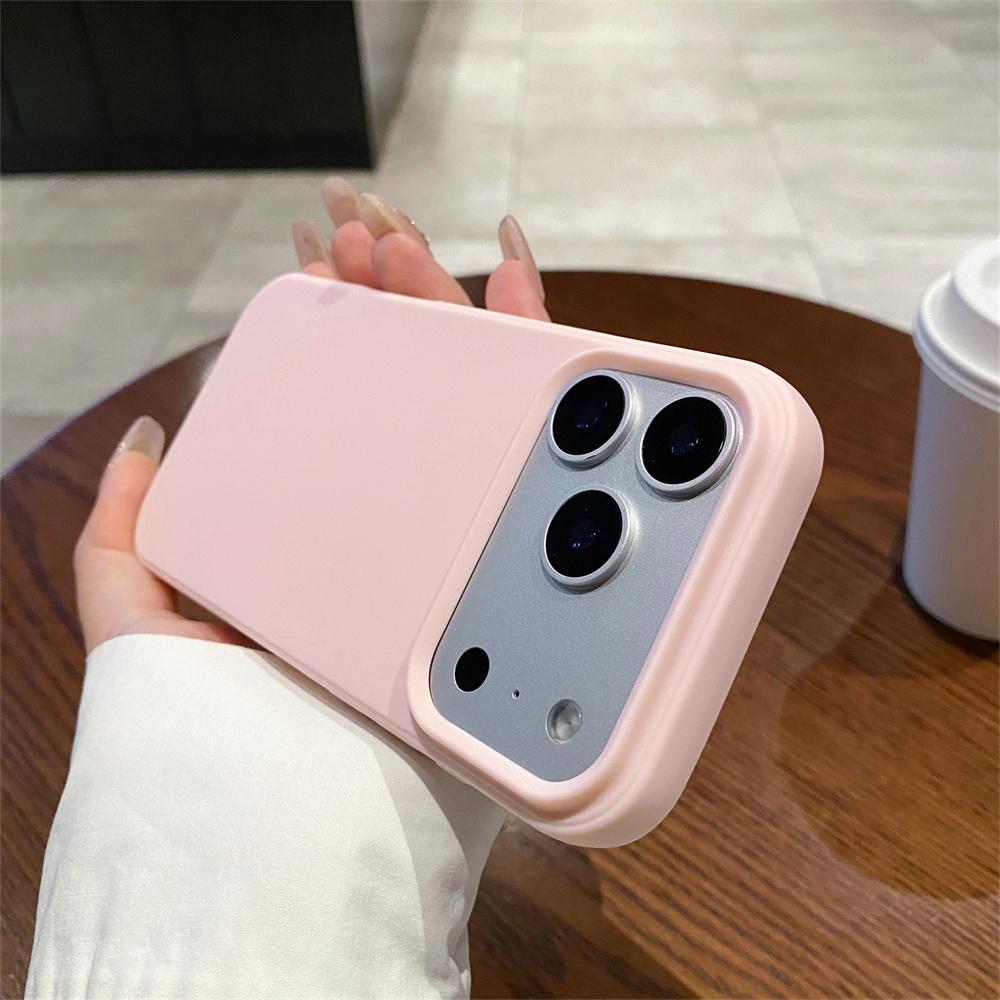 

Office Frosted Plain Phone Case for Apple IPhone 17 Air 16 Plus 15 14 13 12 Pro Max Silicone Soft Protective Back Cover iPhone Air светло-розовый