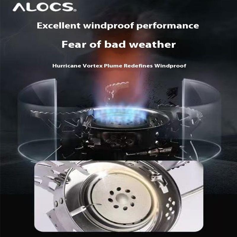 ALOCS Outdoor Camping 3200W Split Stove - Copper Burner, 320g Ultralight High Altitude Camping/Hiking