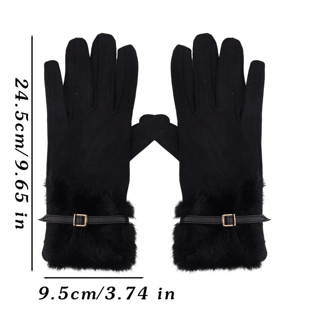 Plush Lining Winter Gloves Warm Thick Gloves New Touch Screen Gloves Women