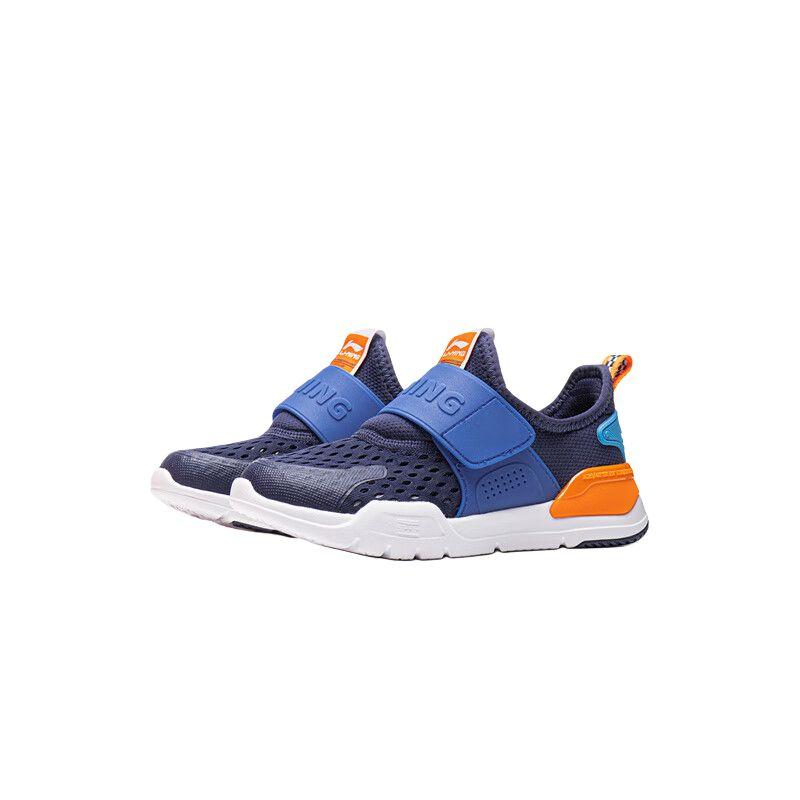 Li Ning Kids Sports Lifestyle Series Comfortable Soft Running Shoes Kids Running Shoes Deep-Navy Color-Blue YKNU040-11