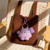 Monster Plüschtier Schlüsselanhänger mit bunter Kette, Kreativer Puppen-Taschenanhänger, Niedliches Geschenk für Kinder Frauen Männer für Rucksack Handtasche