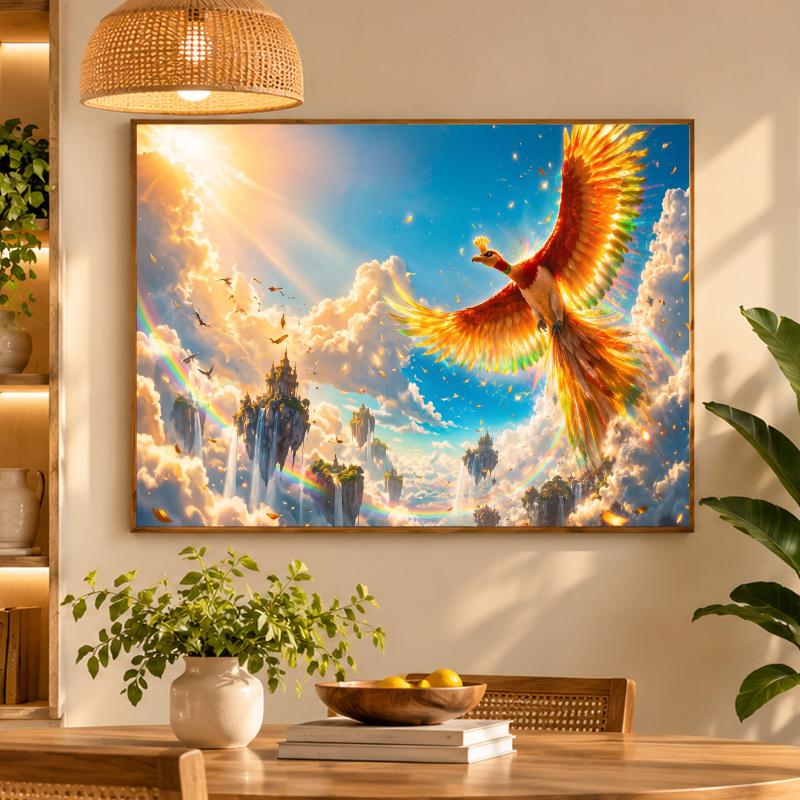 5D Diamond Painting Ho-Oh DIY Full Drill Diamond Art Kit Home Decoration