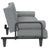 Vidaxl Foldable Sofa With Armrests, Light Gray, Fabric Upholstered