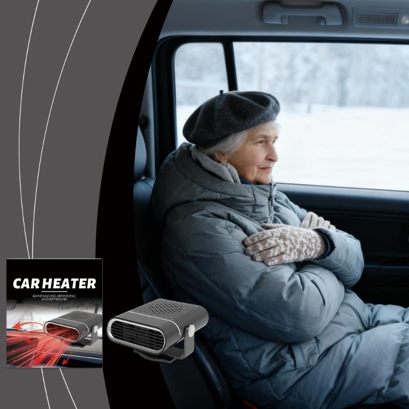 Car Electric Heater Self Adhesive Demister Defroster Heating Fan Windshield Defogger Heating Dryer Interior Accessories