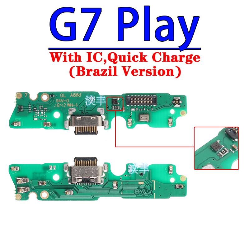 Usb Dock Charger Connector for Motorola Moto G6 G7 G8 Power Plus Play Lite Us Brazil Version Charging Board Module Flex Ports