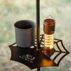 Outdoor Camping Lamp Stand Tray Storage Table Board Lamp Pole Blackened Board Lightweight Lamp Hook Mini Table Board