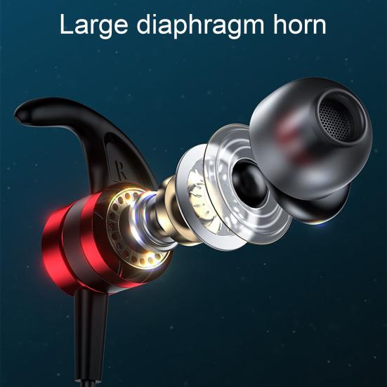 Neckband Earphone Magnetic Noise Reduction IPX5 Waterproof Sport Wireless Bluetooth-compatible Headset for Mobile Phone