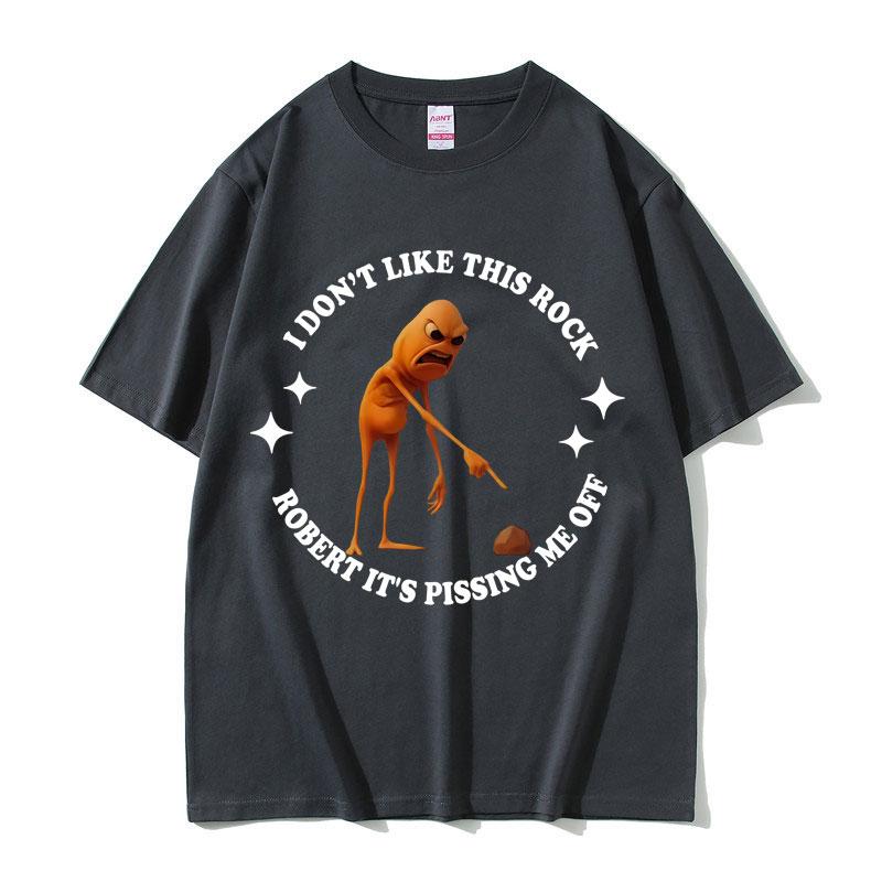 I Dont Like This Rock Its Pissing Me Off Marcus The Worm Funny Meme Tshirt Men Women Casual Cotton Vintage Short Sleeve Tshirt