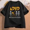 ADHD Graphic Print Tshirts Women Men Summer Casual Fashion Funny Streetwear Oversozed ONeck Short Sleeve Tops Tshirts