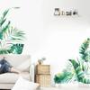 Tropical Leaves Wall Stickers, Green Botanical Removable Decals for Living Room Bedroom Home Interior Wall Decor