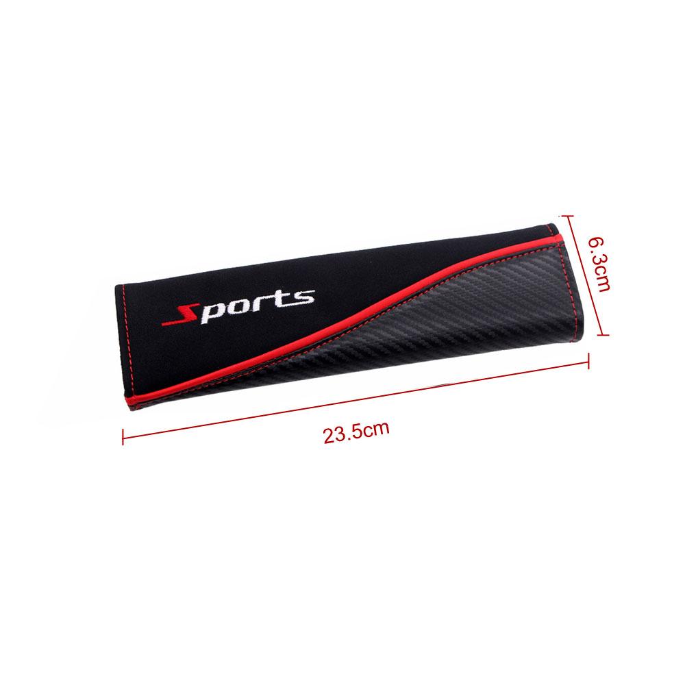 1Pc Car Safety Belts Cover Suede Carbon Fiber Seat Belt Protection Cover Shoulder Protector Car Interior Styling Accessories
