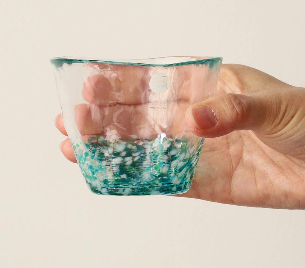 Aderia Tsugaru Mizubasho Flower Made In Gift Highball Stylish Gift for Housewarming Wedding Small Retirement Birthday F49884 Glass, Design, 175ml,