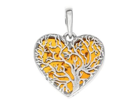 Silver Cat Pendant with Amber Round Pendant Circle Cats Kitten Cat