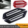 Car Side Wing Cover Shark Gill Shape Fender Vent Air Flow Spoiler Decorative Racing Intake Grille Trim ABS Decoration Sticker
