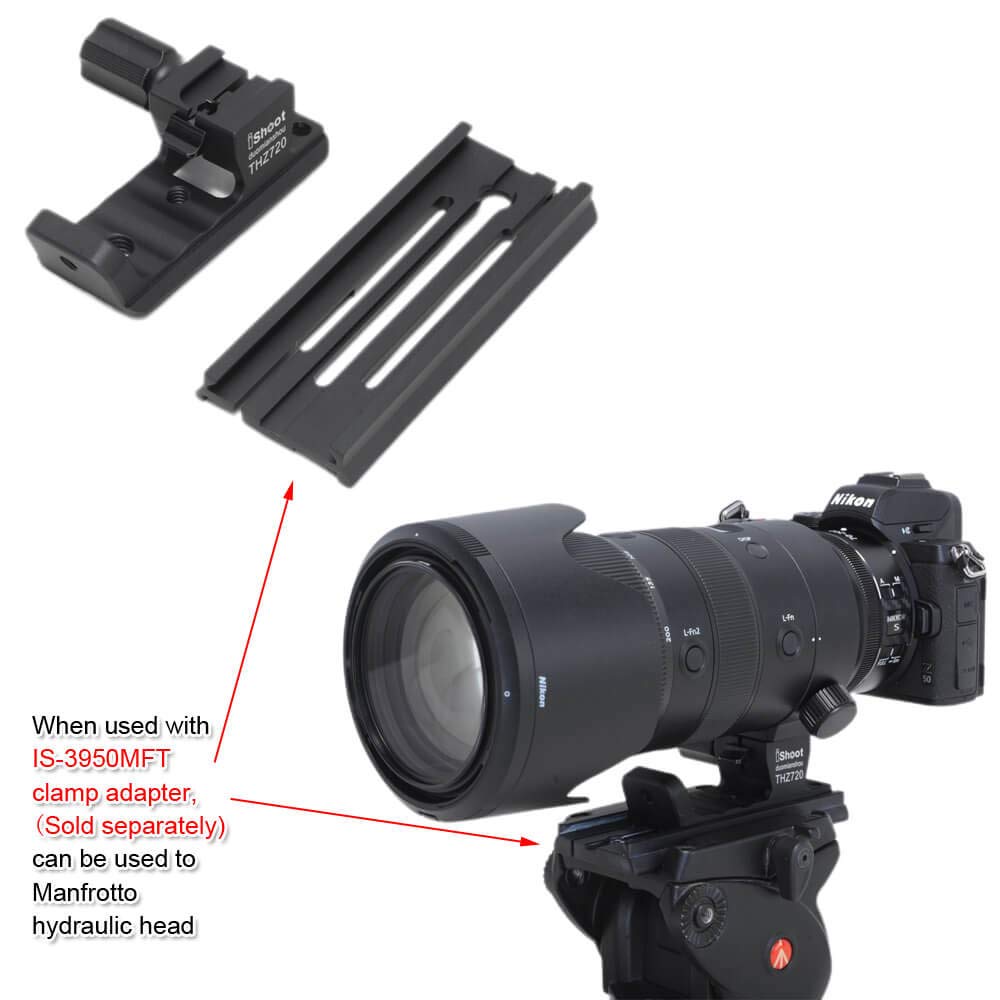 iShoot Camera Ring Tripod Mount Tripod Mount Ring Lens Support Collar Lens Bracket Collar Tripod Socket Compatible with Nikon Nikkor Z VR Ball Head