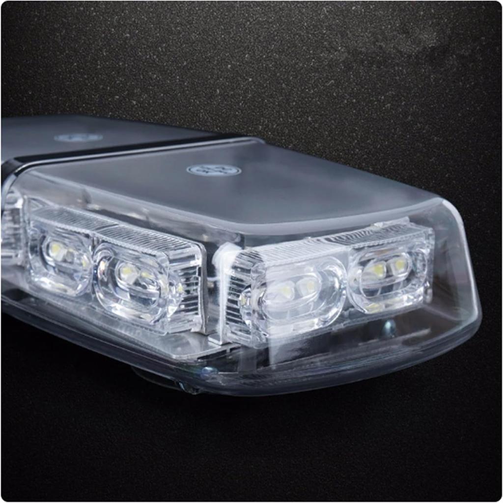 SZYUMO 36 LED Truck Police Warning Lights Lamp Blue Magnet Base 36W DC Car Roof Flashing Strobe Emergency Light Bar 12-24V