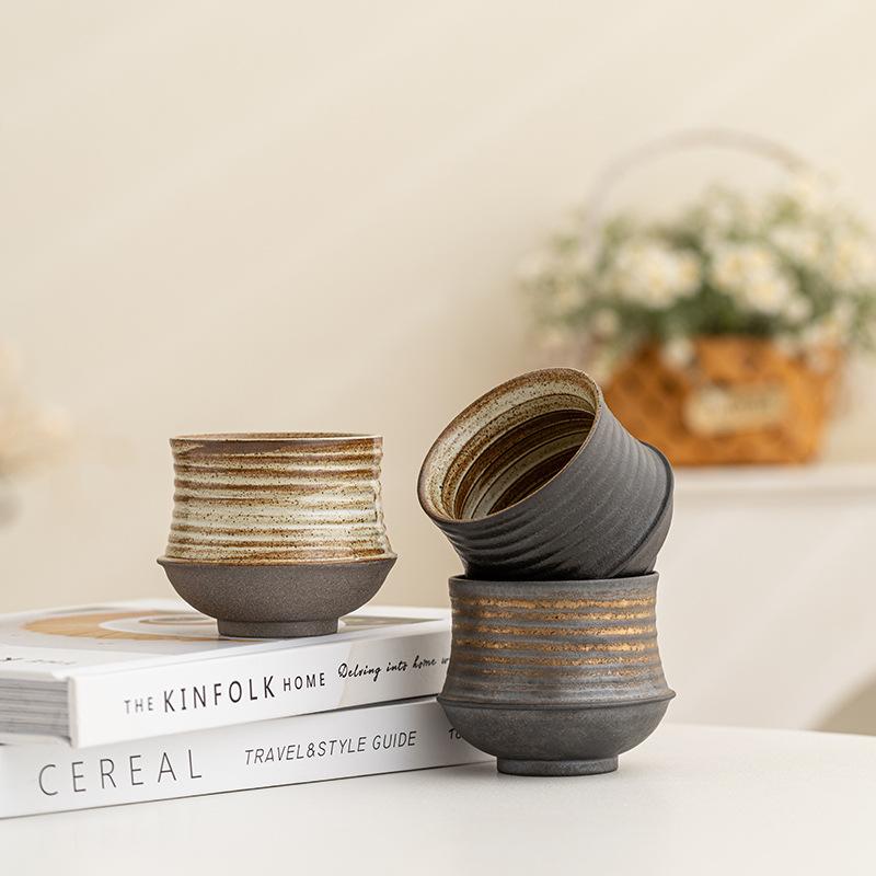 Ceramic hand-held coffee cup pig mouth cup kiln change coffee cup retro latte cup coarse pottery coffee cup