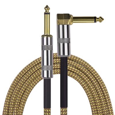 6 Meter/ 20 Fuß Musikinstrument Audiogitarrenkabel 1/4 Zoll gerade auf rechtwinklig