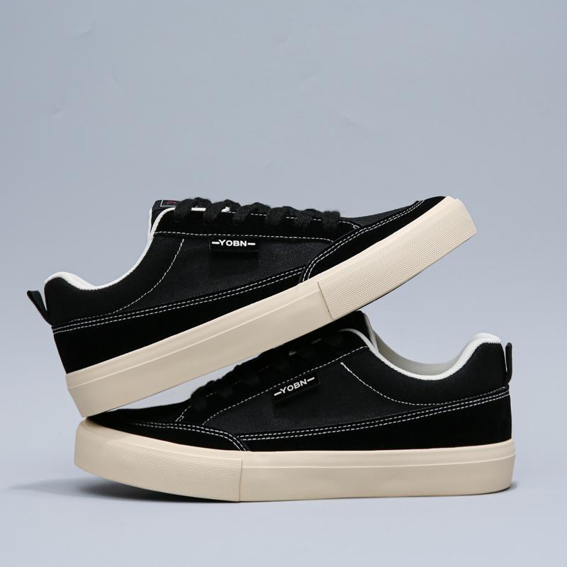 Men's Skateboard Shoes Summer Student Versatile Comfortable Anti Slip Casual Shoes Breathable Youth Wear-resistant Solid Color