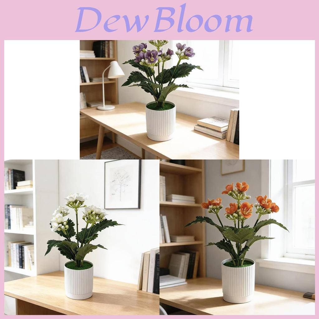 Small Jasmine Flower Garden Pot With Plastic And Silk Material For Outdoor Decor And Photography Props