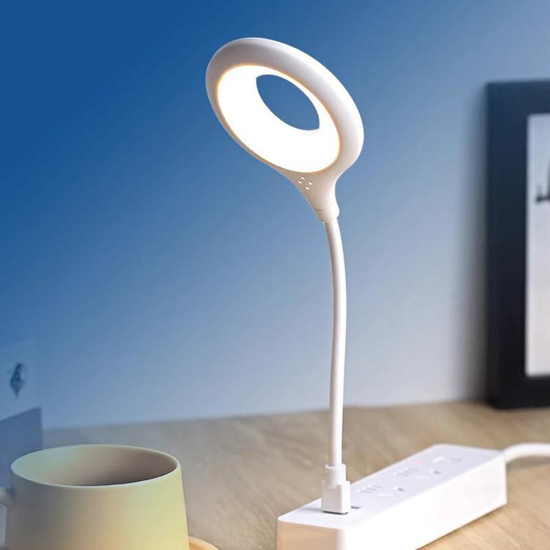 

Mini Portable Universal Adjustable Reading Light Home Smart USB Voice Controlled Light Voice Switching Light Bedside Lamp WHITE белый