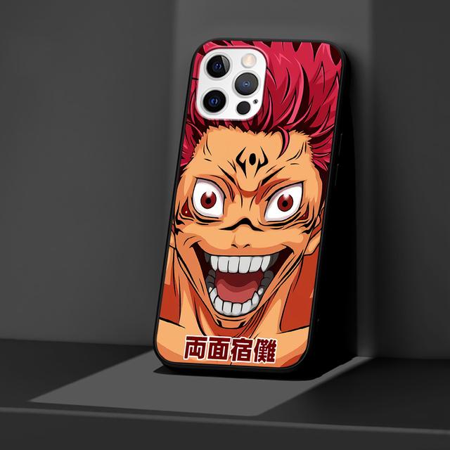 Jujutsu Kaisen Case For Iphone 14 11 13 Pro Max 12 Mini Xr 7 8 Plus Se 2020 Xs 6 6s +Coque Black Soft Mobile Phone Bag Cover