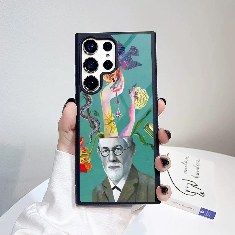 Sigmund Freud Phone Case For Samsung Galaxy S26 S25 S24 S23 S22 S21 S20 FE Edge Pro Plus Ultra PC+TPU Cover