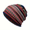 Contrasting Colors Turban Hats Plaid Print Casual Hedging Cap Gifts Pullover Hat  Autumn and Winter