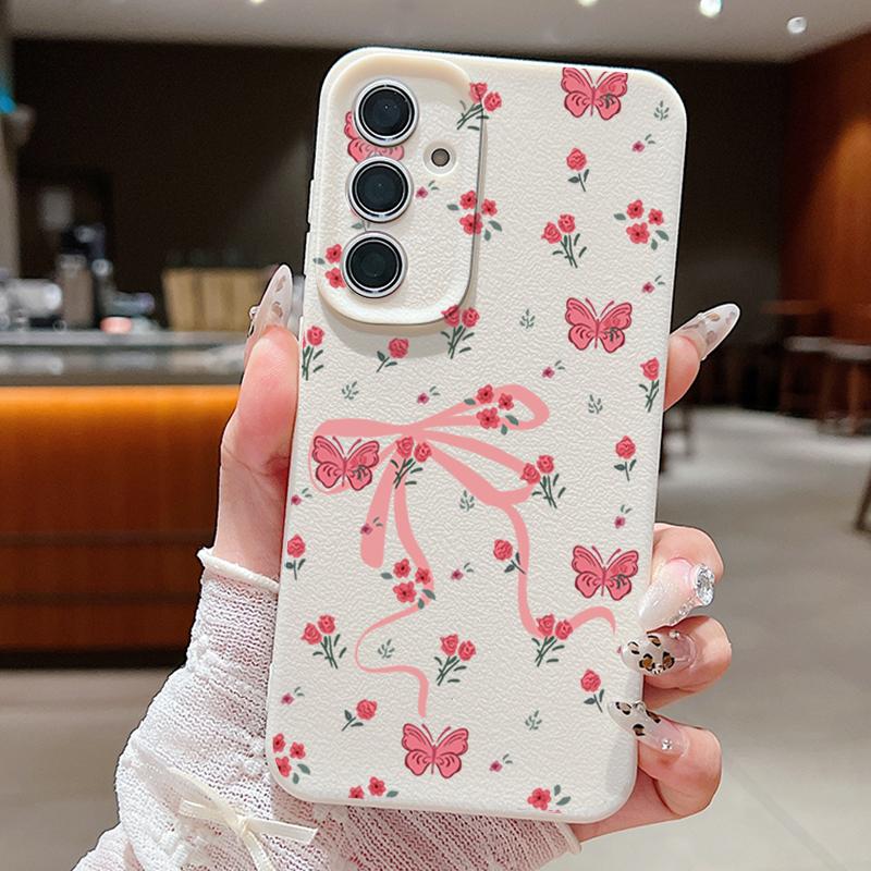 

Чохол з бантом та квітами для Samsung Galaxy S24 S25 S26 Ultra S23 S22 S21 FE A17 A57 A15 A16 A25 A26 A34 A35 A36 A54 A55 A56 5G Чохол Galaxy A57