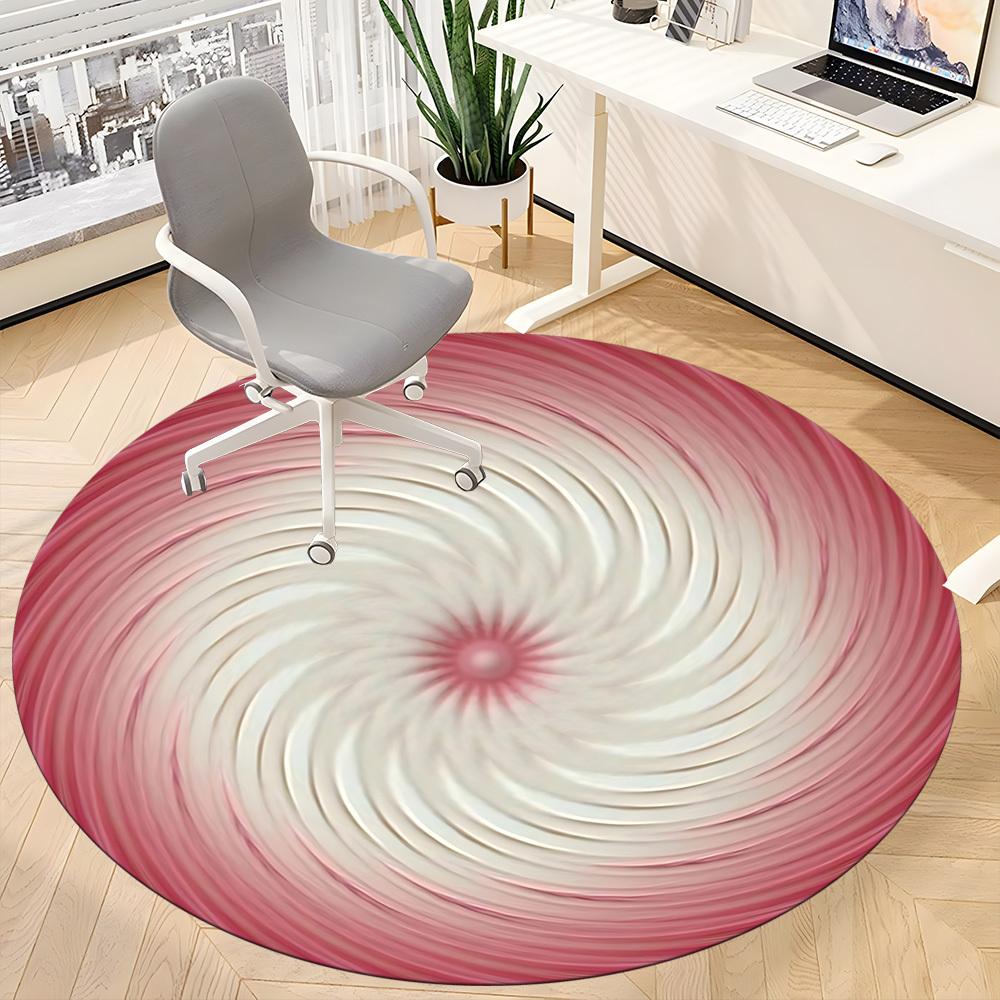 1pc Spiral Pattern Chair Carpet for Office - Durable, Ideal for Chair Mats, Stylish & Functional Decorative Rug yy260130016