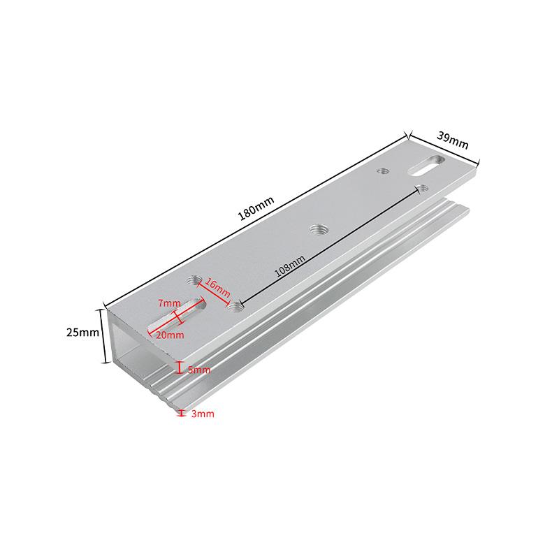280kg Waterproof U Type Magnetic Lock Bracket,Magnetic Lock Bracket, Glass Door Magnetic Lock Installation