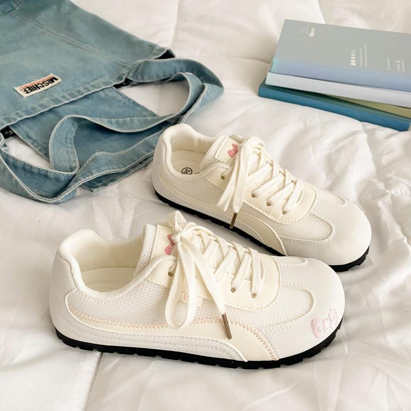 

Autumn red women s new niche versatile cute cute cute retro casual little white shoes 35 белый