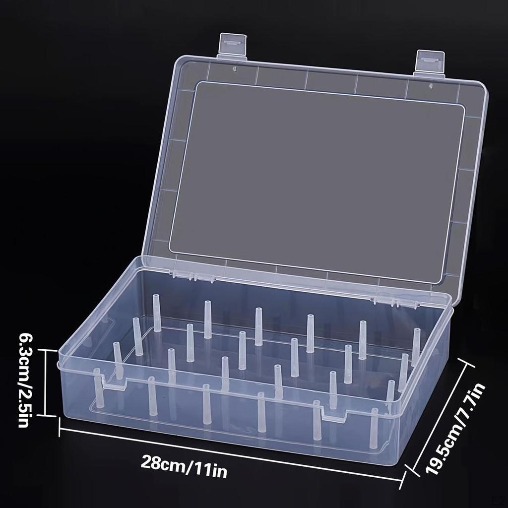 Transparente Nähgarn-Halterbox zur Aufbewahrung von Bastelutensilien