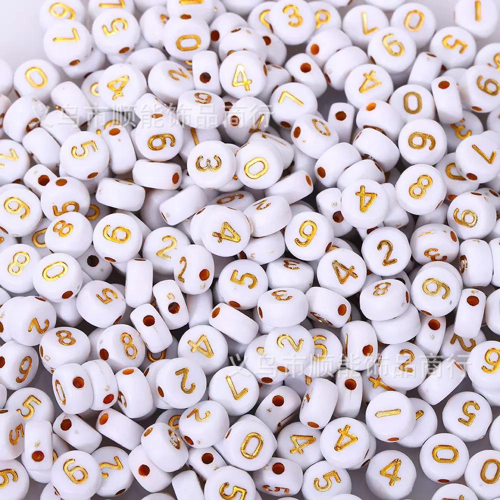 Acrylic Letter and Number Beads for Kids' DIY Jewelry and Crafts