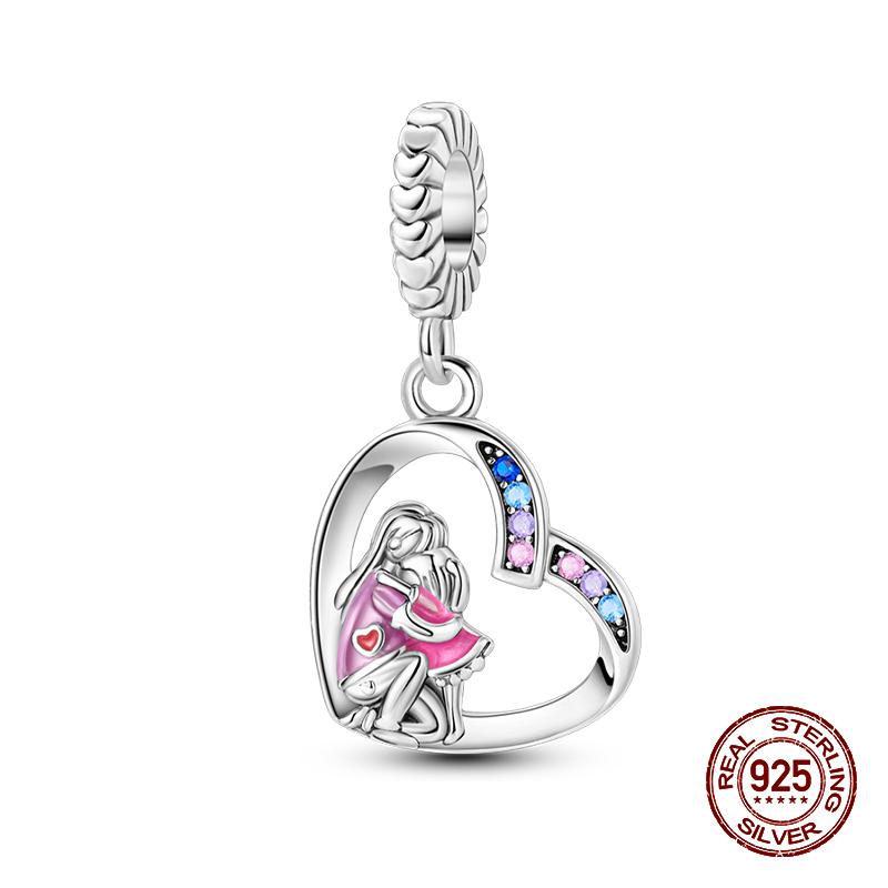 100% Copper Fashion Princess Pink Bow Charms Beads Fit 3Mmoriginal Bracelets Diy Jewelry Anniversary Gifts