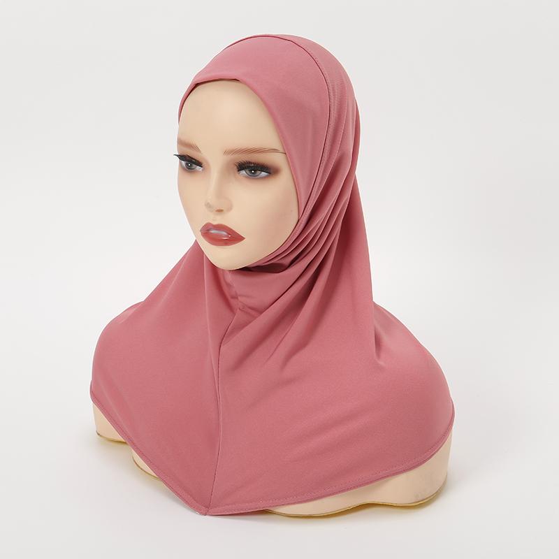 Instant Hemp Muslim Hijab Scarf Abaya Turban for Woman Islamic Women Head Wrap Ready To Wear Hijabs Pinless Neck Cover Turbans