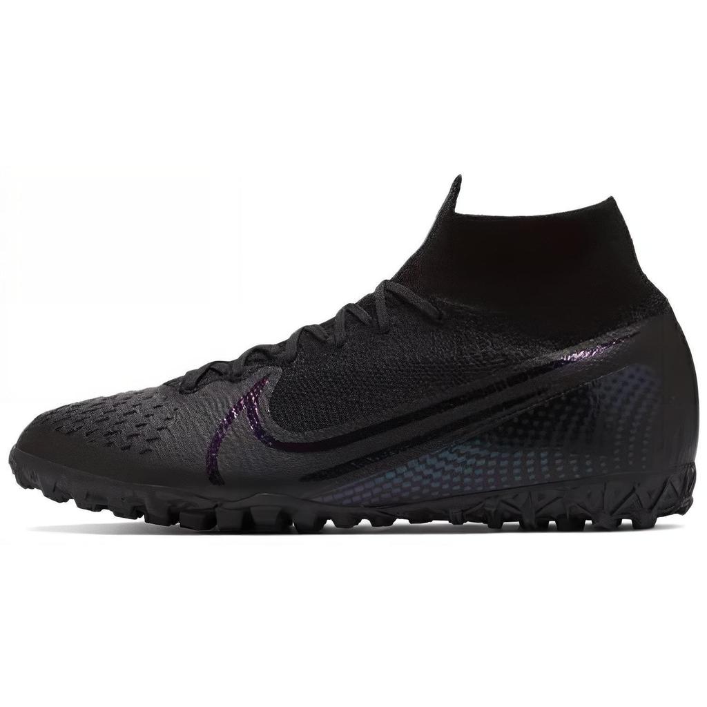 Nike Mercurial Superfly 7 Elite Comfortable Lightweight Turf Soccer Shoes Men sneakers Black Silver AT7981-010
