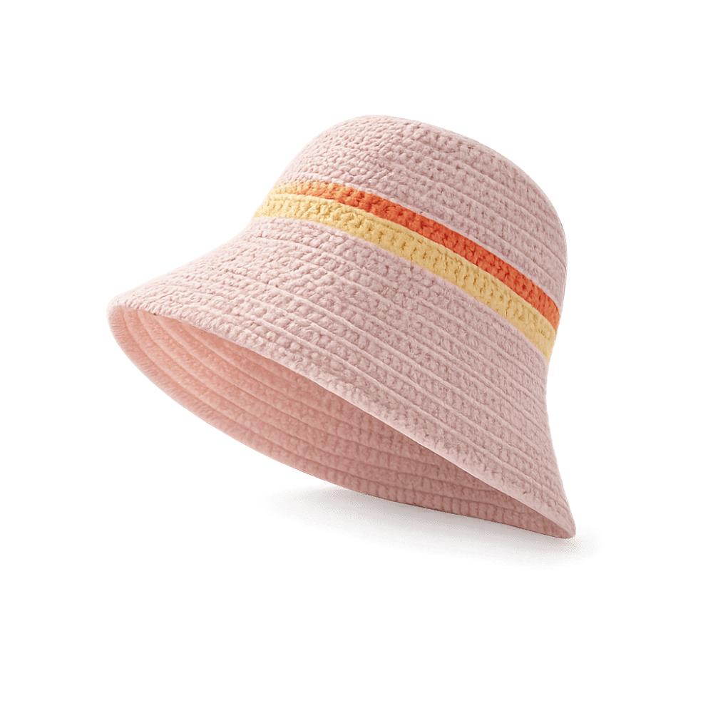 Flat Brim Hollow Straw Cap Breathable Sun Hat Simple Wide Brim Bucket Hat  Beach Vacation