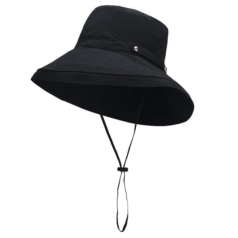 Big Brim Sun Hat Summer Outdoor Sun Protection Breathable Cotton Casual Versatile Ladies Bucket Hat