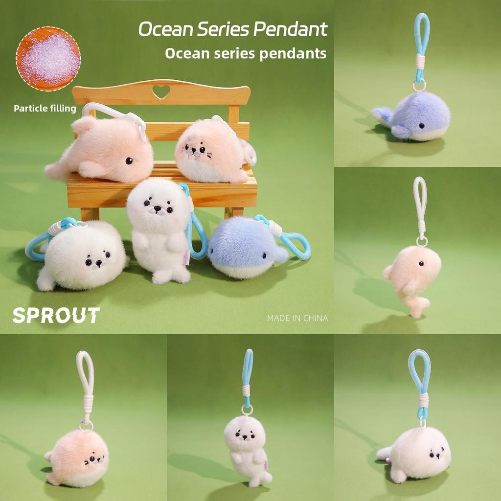 Seals Life Sea Dolphin Plush Keychain Toy Doll For Bag Decoration Collectors