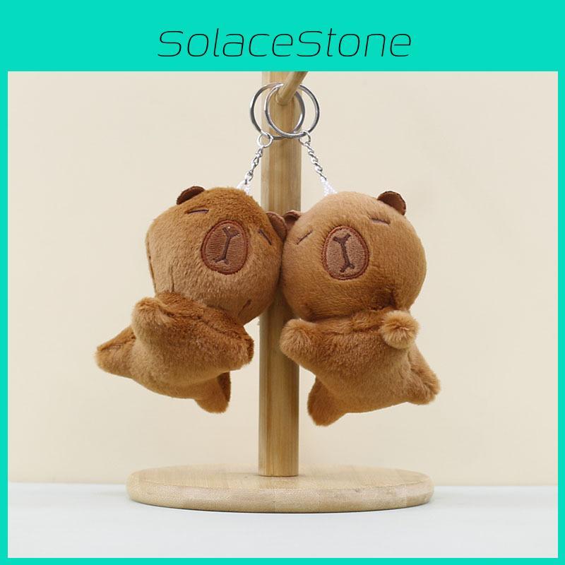 Toy Plush Capybara Stuffed Doll Keychain Pendants Bag Decoration Gifts Kids