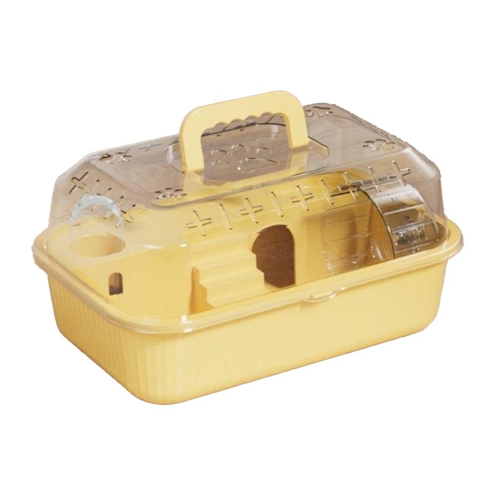 

Вентиляция Клетка для хомяка Открывающийся верх Клетки для мелких животных Среда обитания хомяка Дом для кролика мышей жёлтый