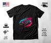 Sports Car Neon Graphic T-Shirt Black Unisex S-2XL