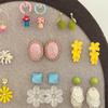 Forest Story: Sweet Style Contrasting Flower Stud Earrings for Women – Fresh, Fashionable, Light Luxury Feel