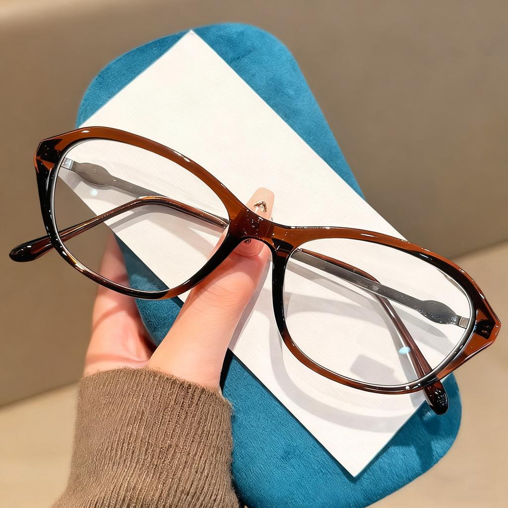New Fashion Cat Eye Womens Reading Glasses Ultra Light Anti Blue Light High Quality Neutral Frame