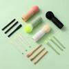 Retractable 4-in-1 Mini Makeup Brush: Portable Beauty Tool for Eye and Skin Tone Application