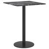 VidaXL Table Top Black 30x30 Cm 6mm Tempered Glass and Marble Design