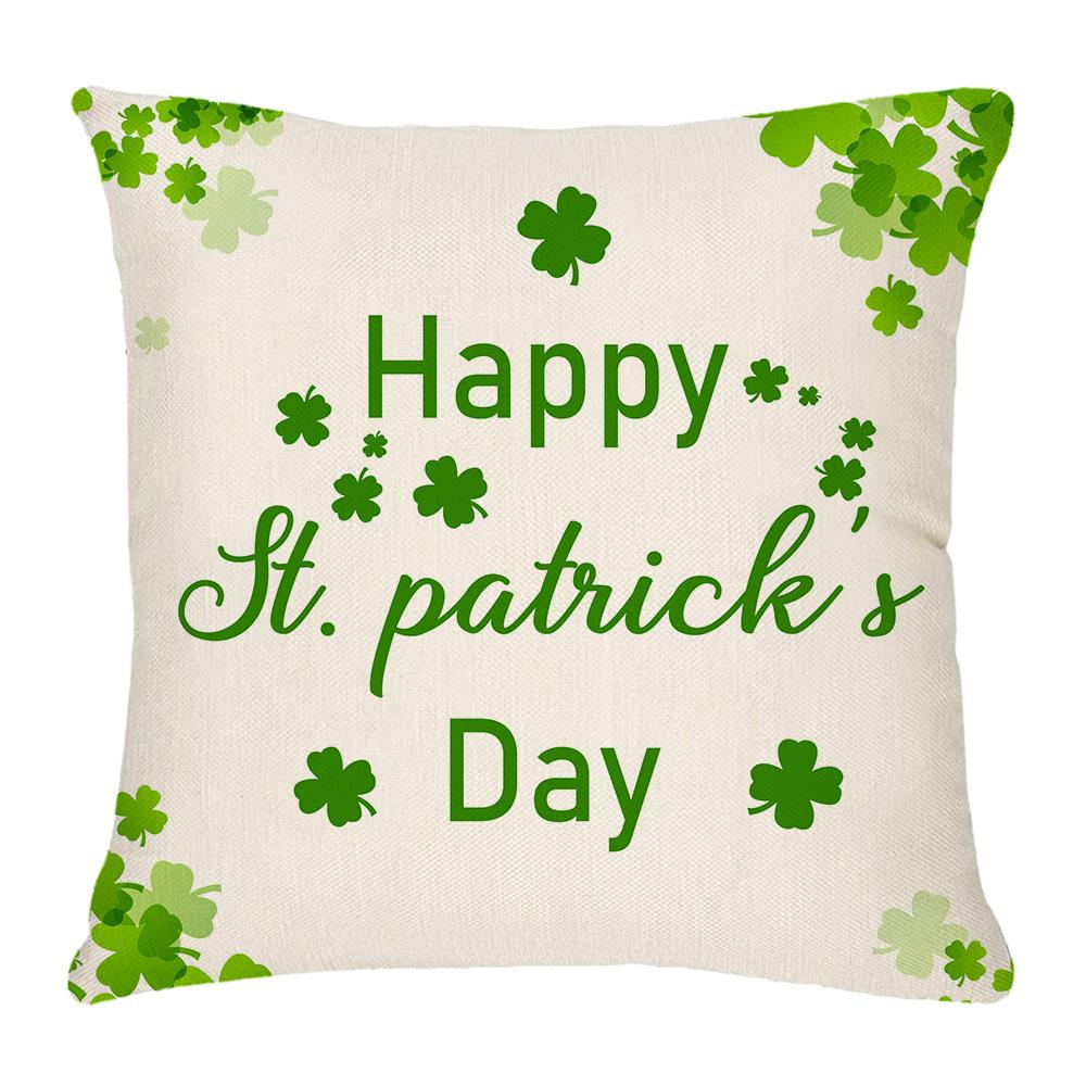 St. Patrick's Day Throw Pillows National Day Sofa Cushion Covers Linen Throw Pillows