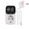 LCD Digital Backlight Thermostat Temperature Controller Socket 16A EU Plug High-Precision Socket Outlet With Timer Sensor
